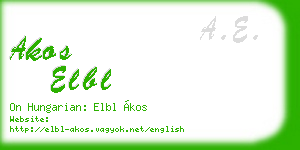 akos elbl business card